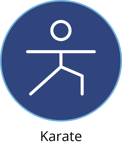 Karate Navy Button (png)